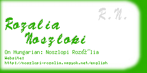 rozalia noszlopi business card